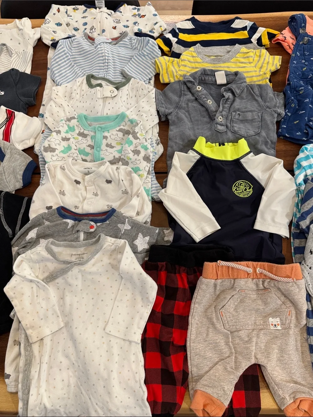 HUGE 0-3 Boy Bundle Lot of Footies, Onesies, Shirts, etc